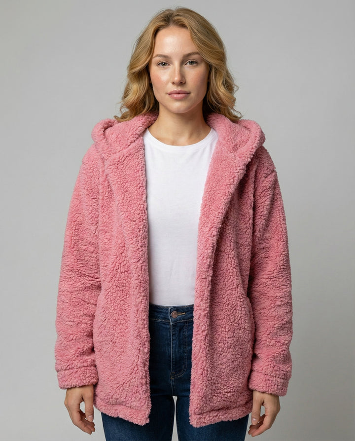 Mara | Veste longue à capuche en polaire