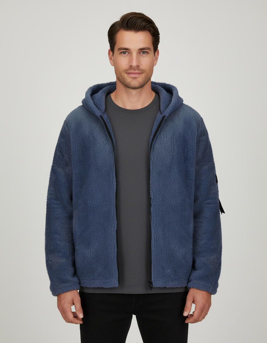 Mara | Fleece-Hoodie mit durchgehendem Reißverschluss