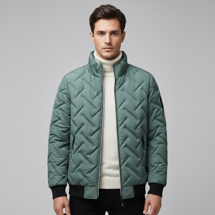 Mara | Veste à col montant matelassée en zigzag