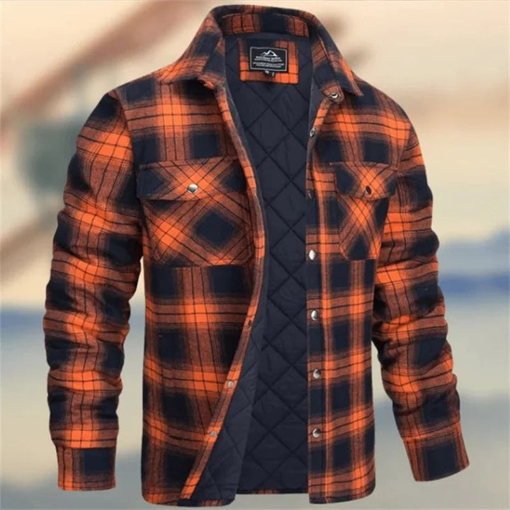 Enno | Hemdjacke mit kariertem Steppfutter