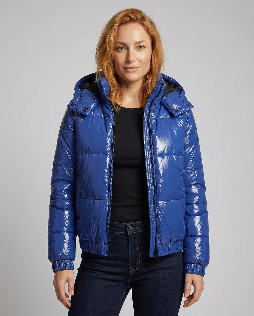 Mira | Glossy Hooded Quilted Jacket