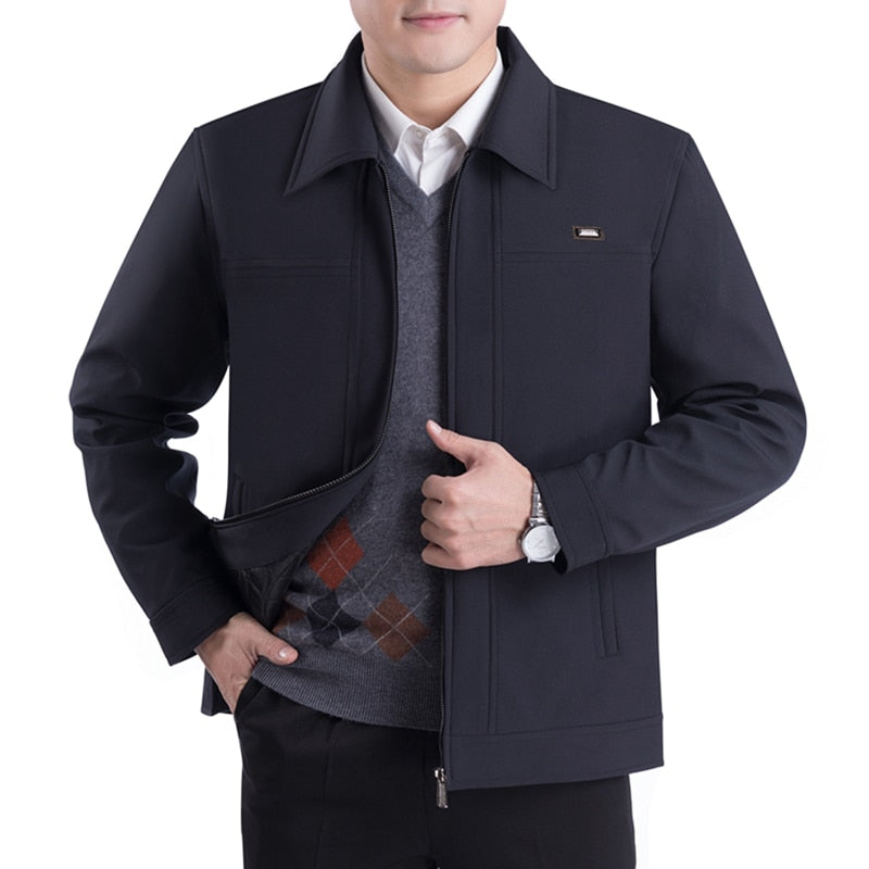 Kian | Veste unie zippée à col rabattable