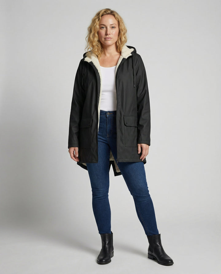 Nora | Parka con capucha e interior afelpado