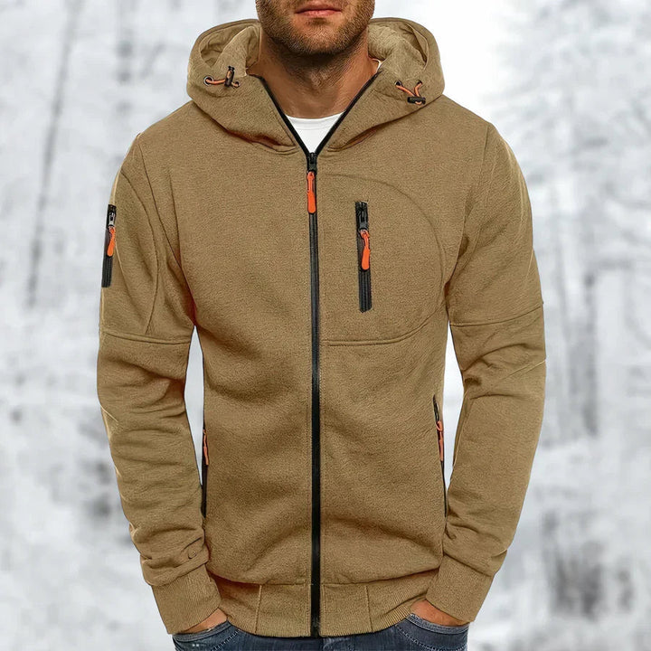 Finn | Kapuzenjacke mit kontrastierendem Reißverschluss