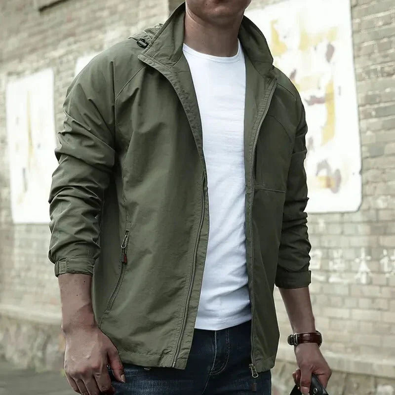 Levin | Veste unie zippée à col montant