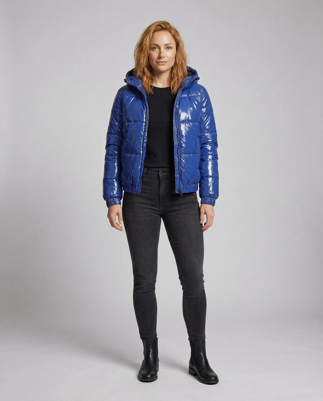 Mira | Glossy Hooded Quilted Jacket