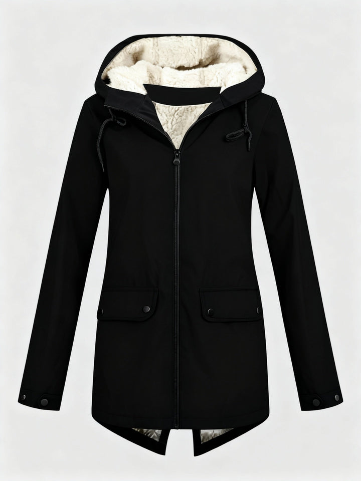 Nora | Parka con capucha e interior afelpado