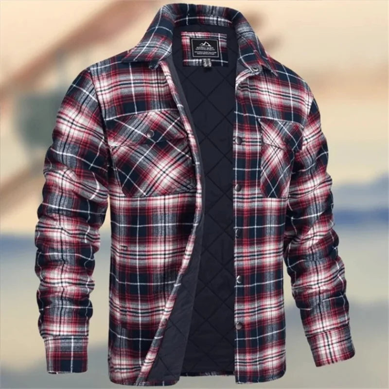 Enno | Hemdjacke mit kariertem Steppfutter