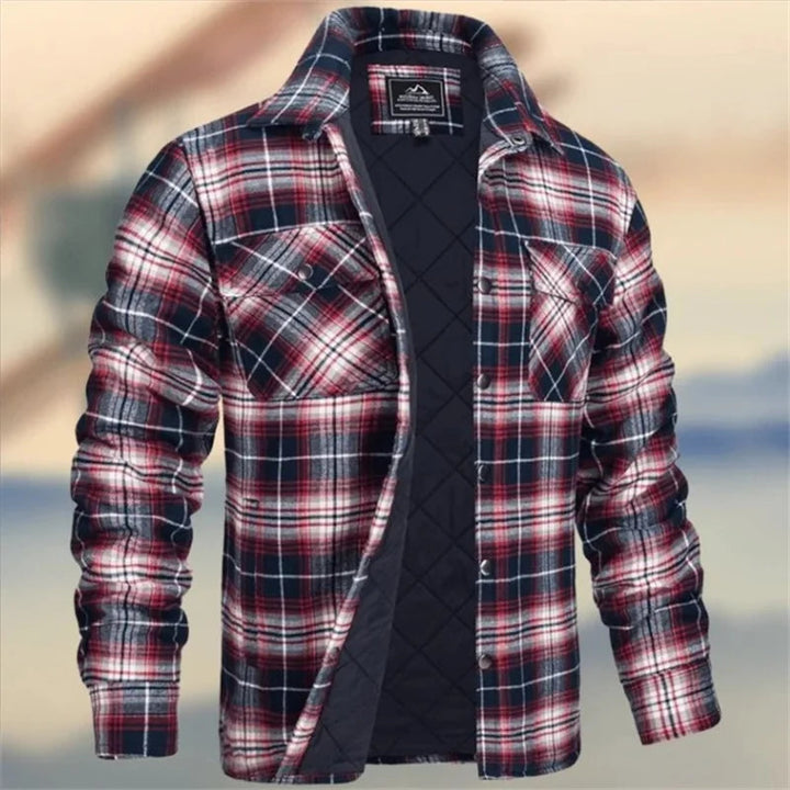 Enno | Hemdjacke mit kariertem Steppfutter