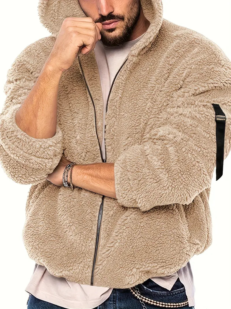 Nilo | Sweat à capuche en polaire à fermeture zippée sur la manche