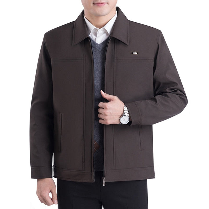 Kian | Veste unie zippée à col rabattable