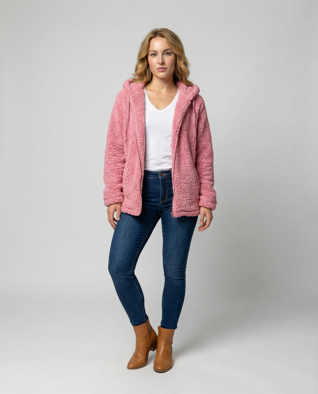 Mara | Veste longue à capuche en polaire