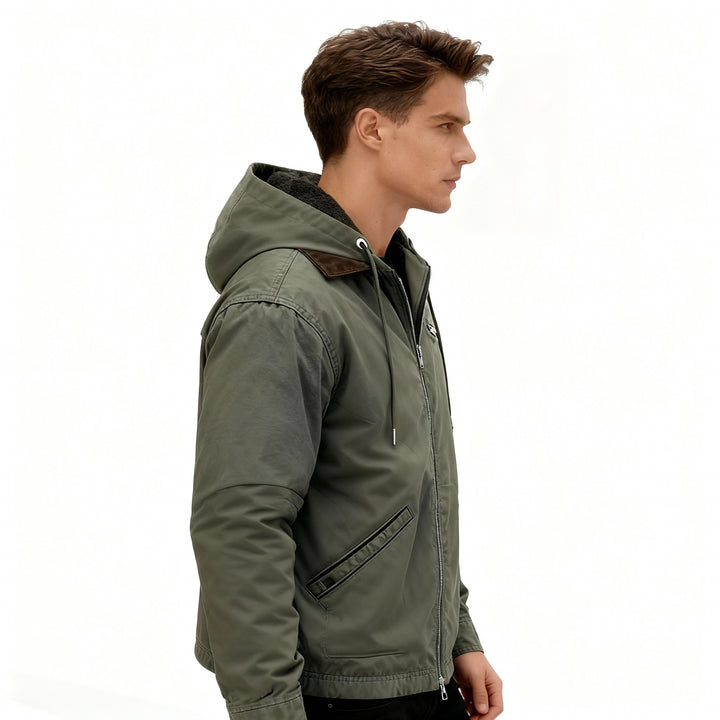 Kjell | Veste à capuche avec zip sur la poitrine