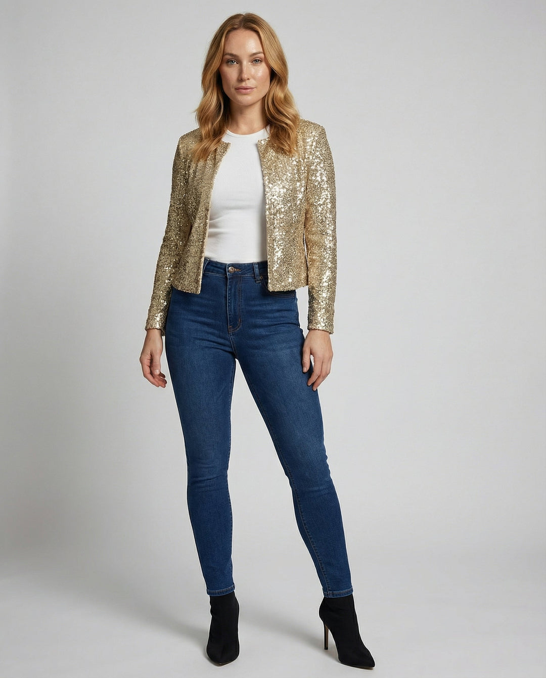 Mara | Veste courte à texture pailletée
