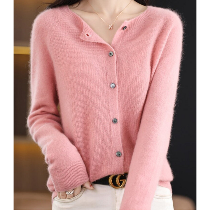 Smilla | Cardigan spazzolato a girocollo