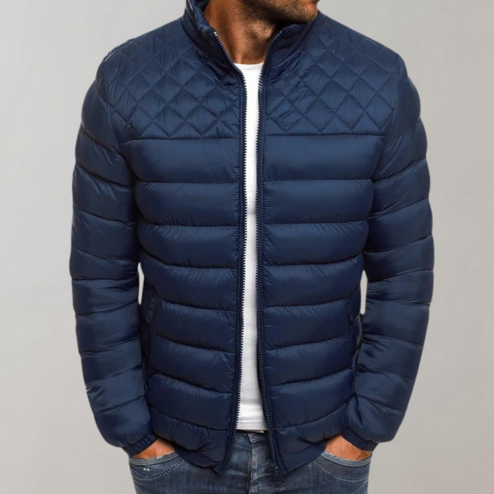 Finn | Jacke mit Stehkragen und gemischter Steppung