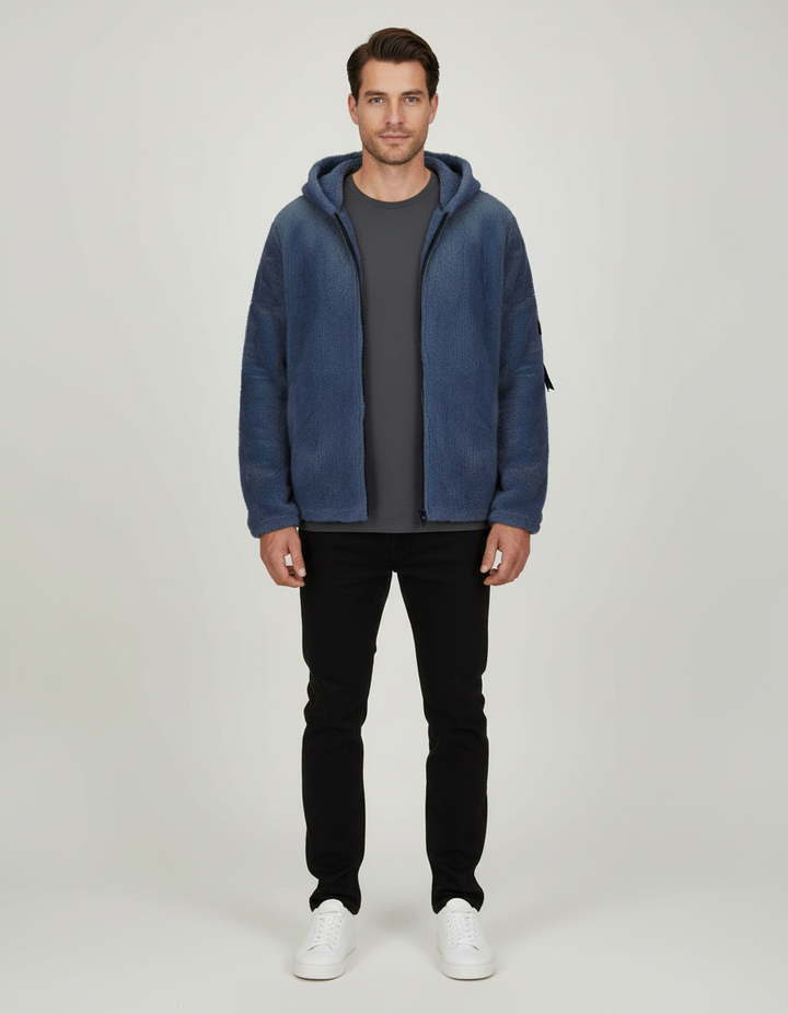 Mara | Fleece-Hoodie mit durchgehendem Reißverschluss