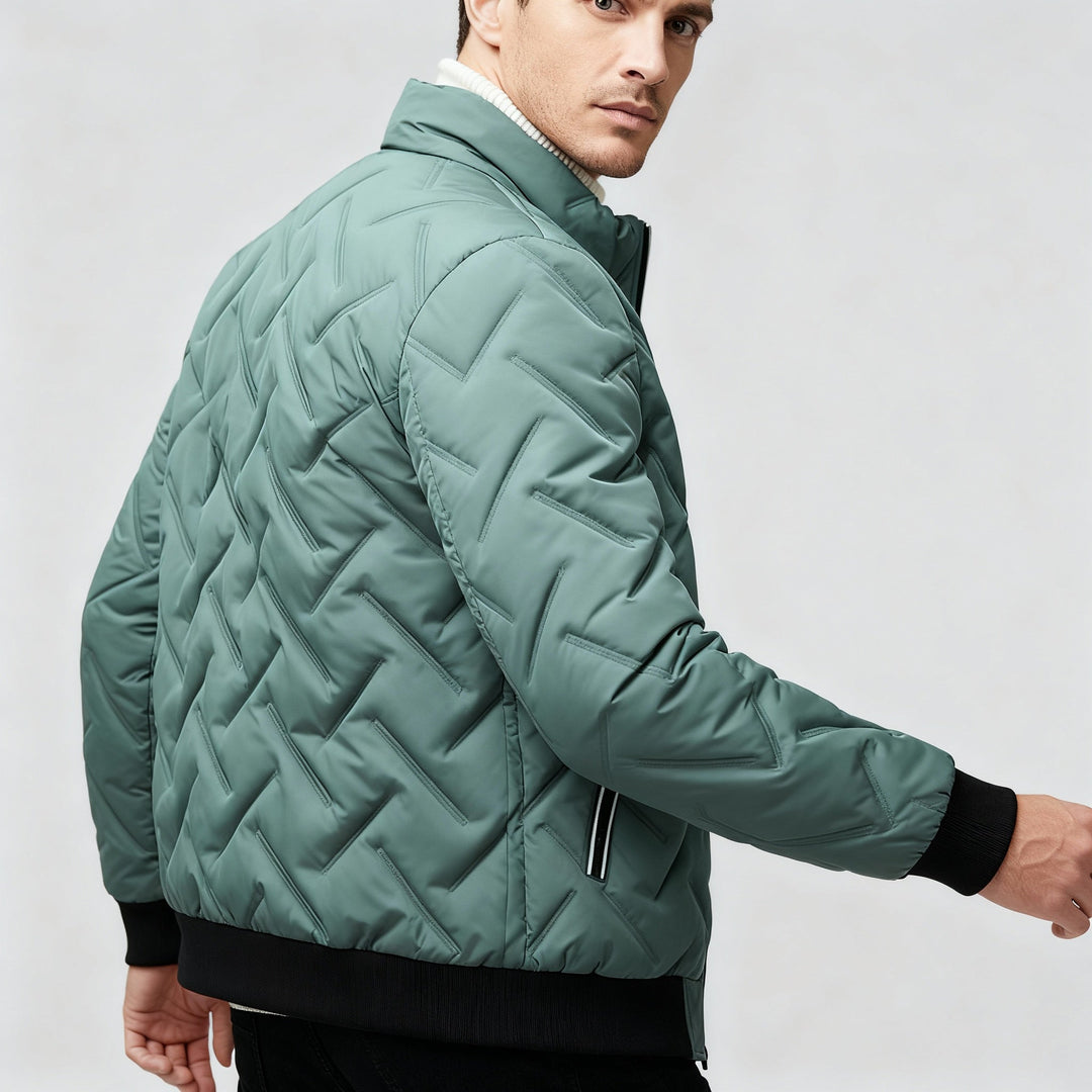 Mara | Veste à col montant matelassée en zigzag