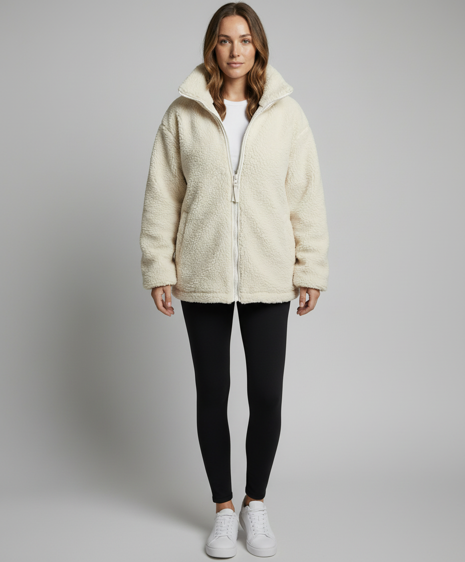Lennox | Giacca con zip e collo ampio in pile
