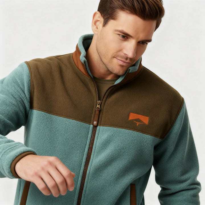 Nele | Veste zippée en polaire bicolore