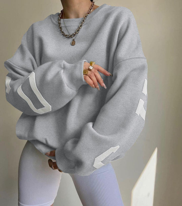 Joris | Sweatshirt de gola redonda com letras na manga