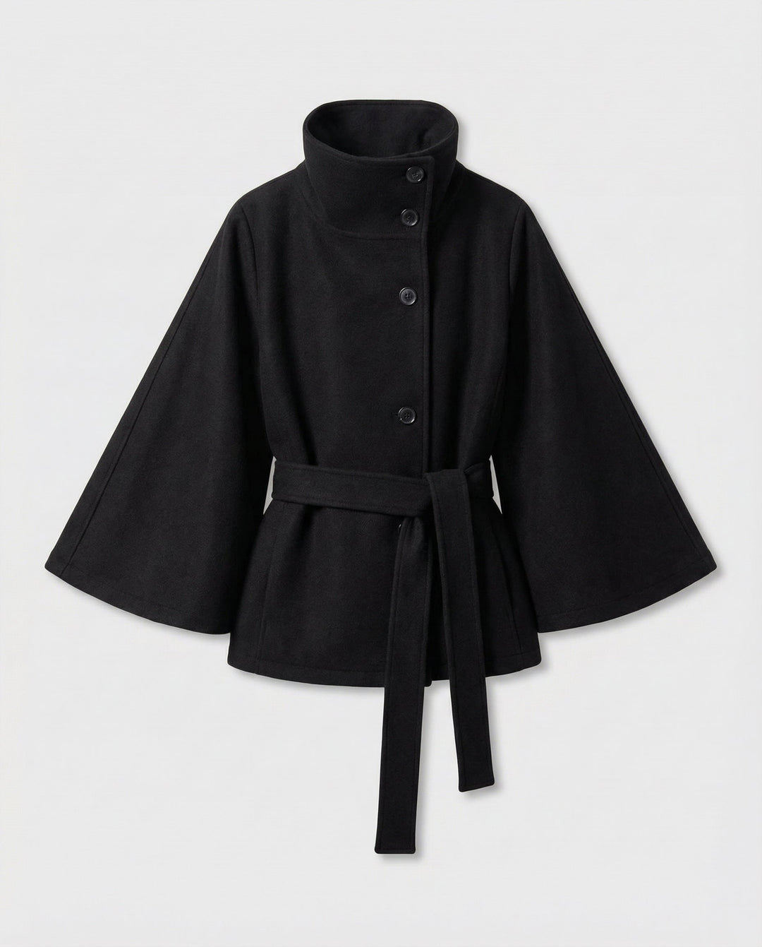 Nika | Cape-Jacke mit Gürtel und weiten Ärmeln