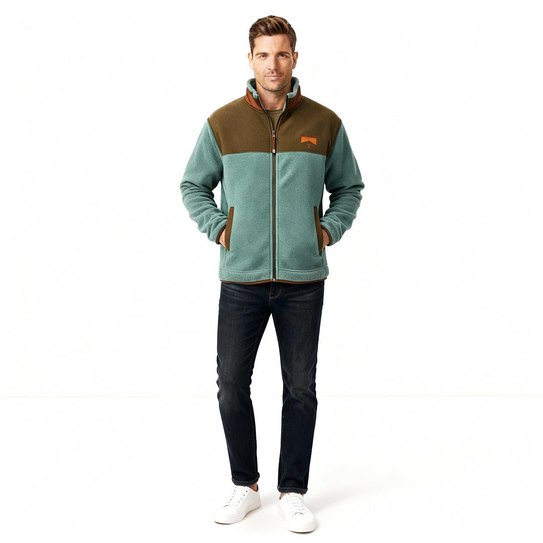 Nele | Veste zippée en polaire bicolore