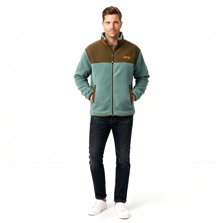 Nele | Veste zippée en polaire bicolore