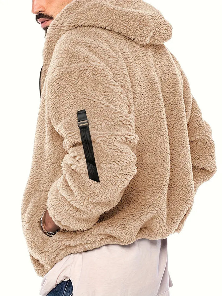 Nilo | Sweat à capuche en polaire à fermeture zippée sur la manche
