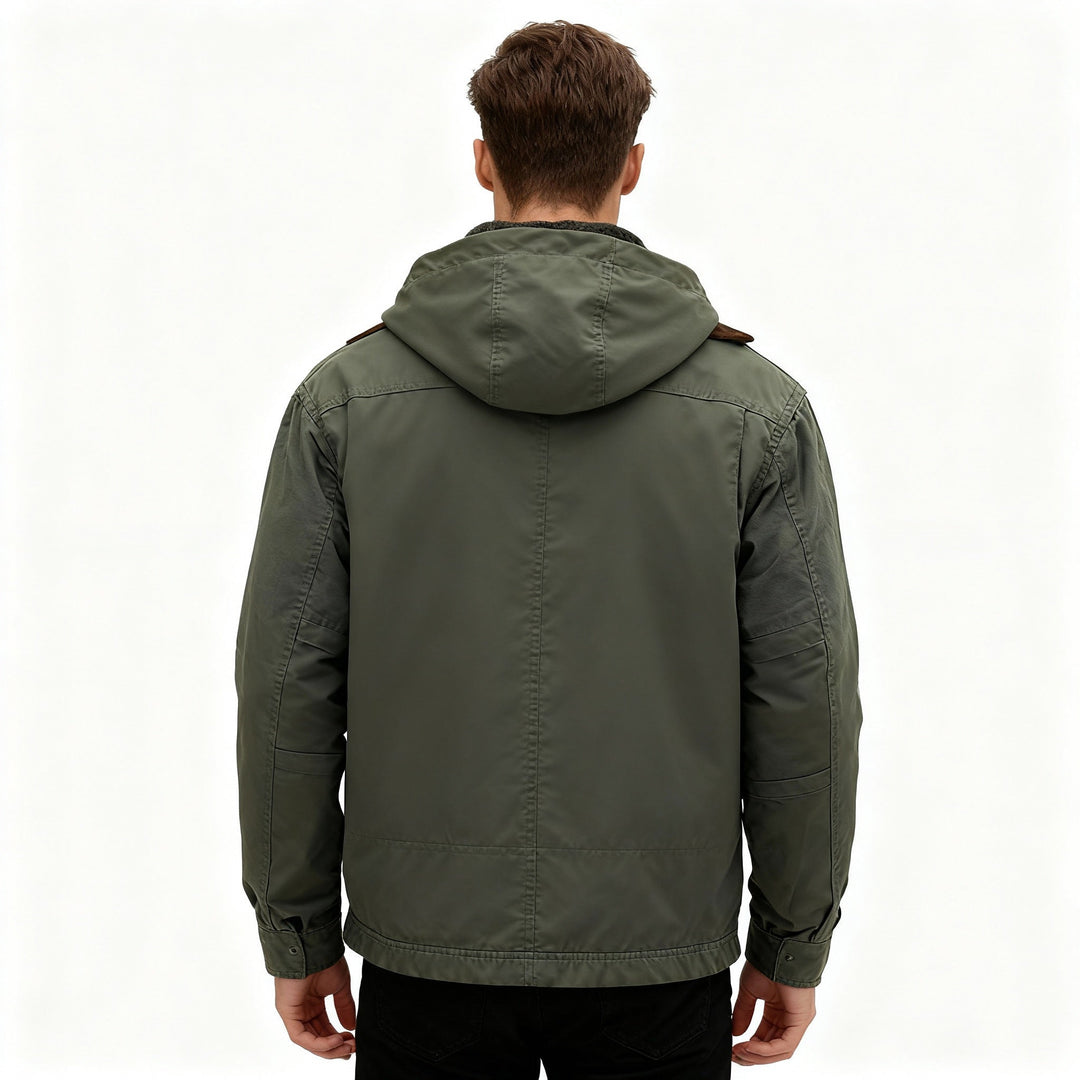 Kjell | Veste à capuche avec zip sur la poitrine