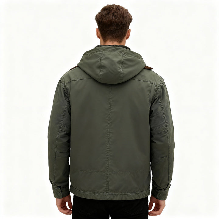 Kjell | Veste à capuche avec zip sur la poitrine