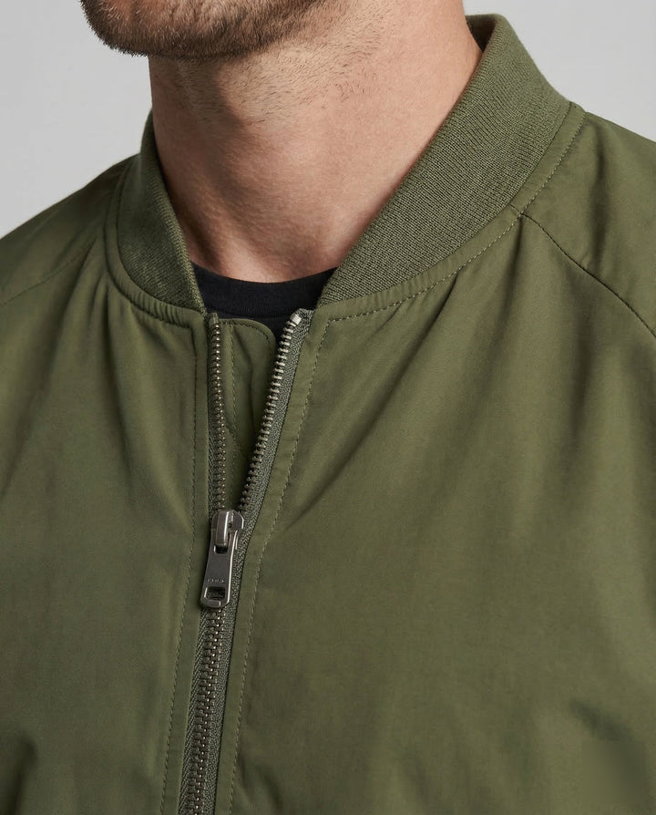 Jasper | Bomber uni à fermeture zippée sur le devant