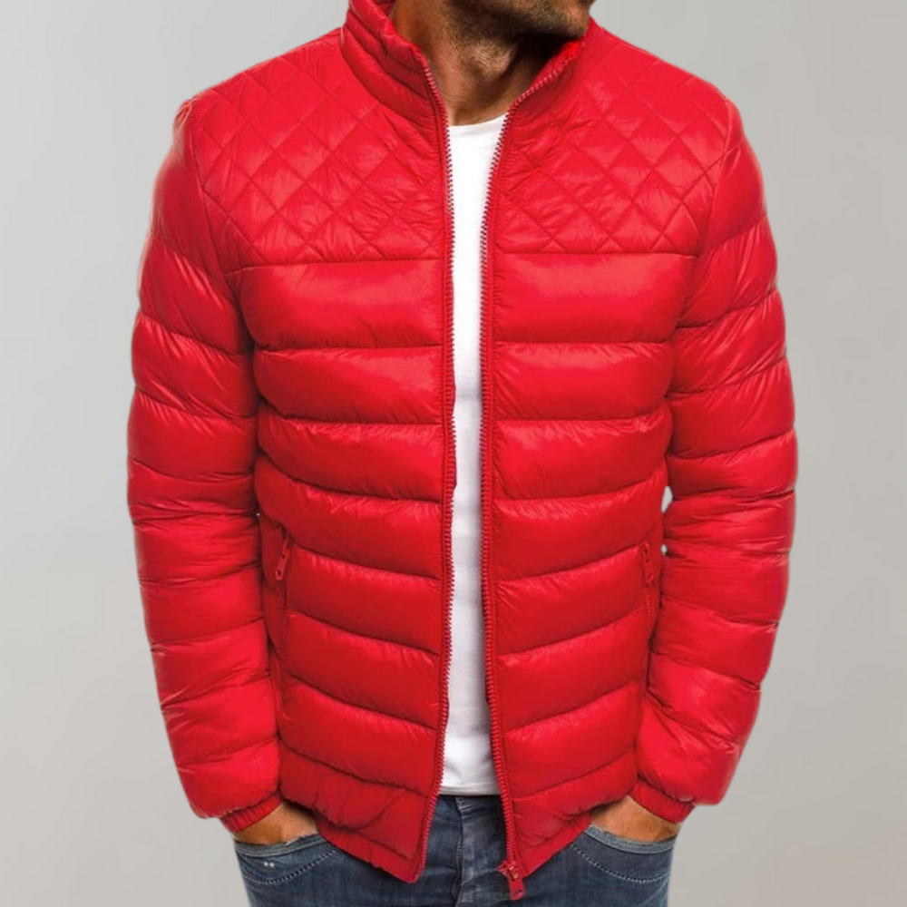 Finn | Jacke mit Stehkragen und gemischter Steppung