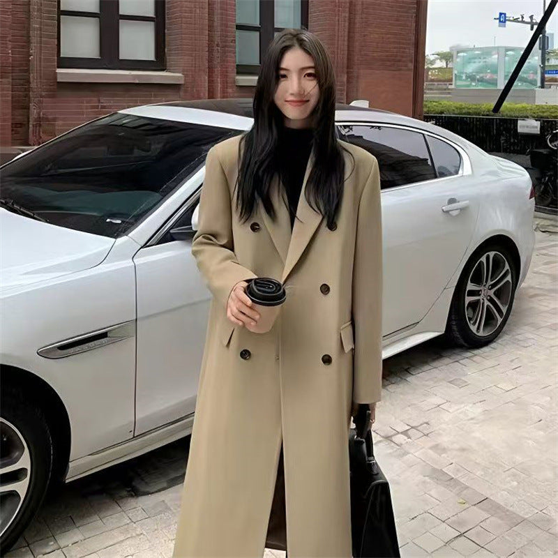 Livia | Long Double-Breasted Lapel Coat