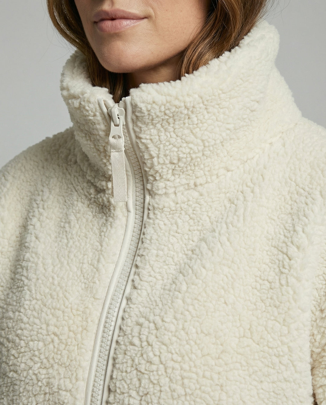 Lennox | Giacca con zip e collo ampio in pile