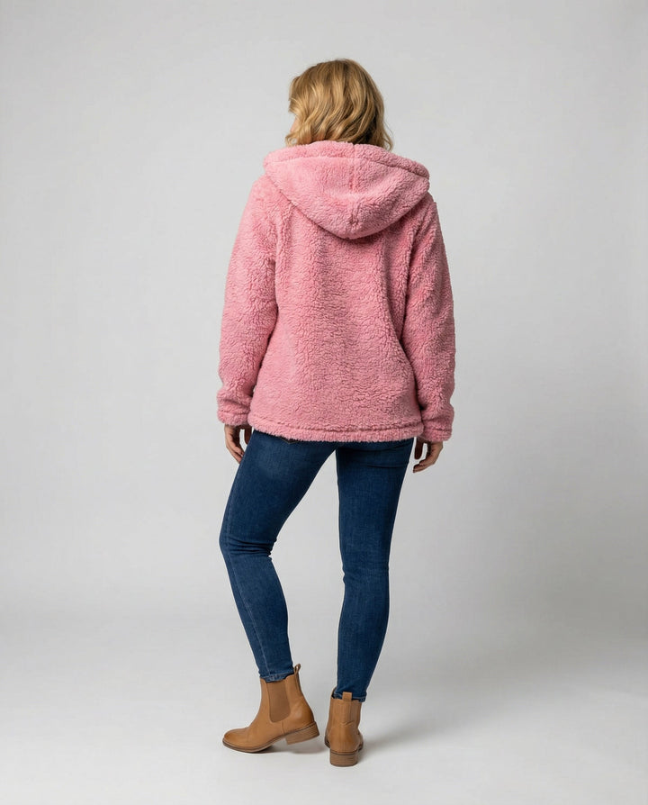Mara | Veste longue à capuche en polaire