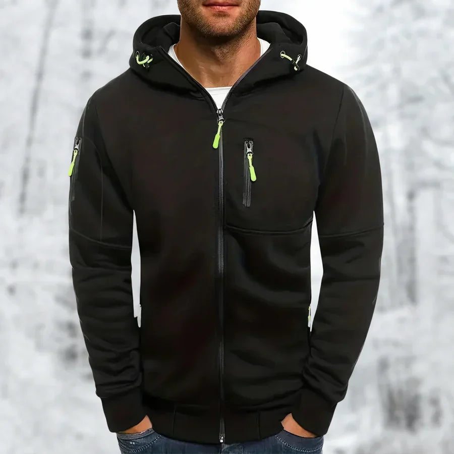 Finn | Kapuzenjacke mit kontrastierendem Reißverschluss