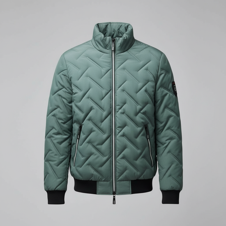 Mara | Veste à col montant matelassée en zigzag