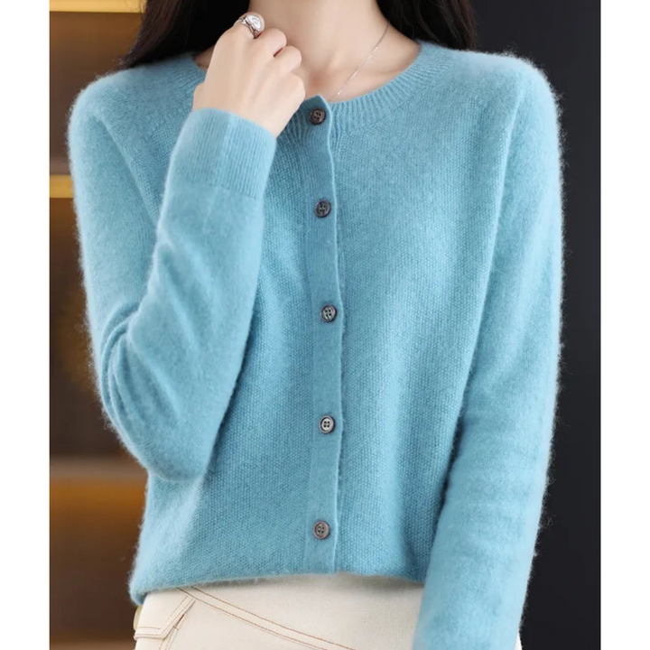 Smilla | Cardigan spazzolato a girocollo