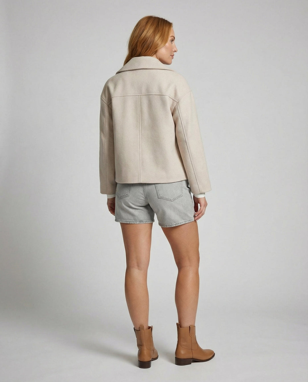 Mara | Veste courte à revers croisés et double boutonnage