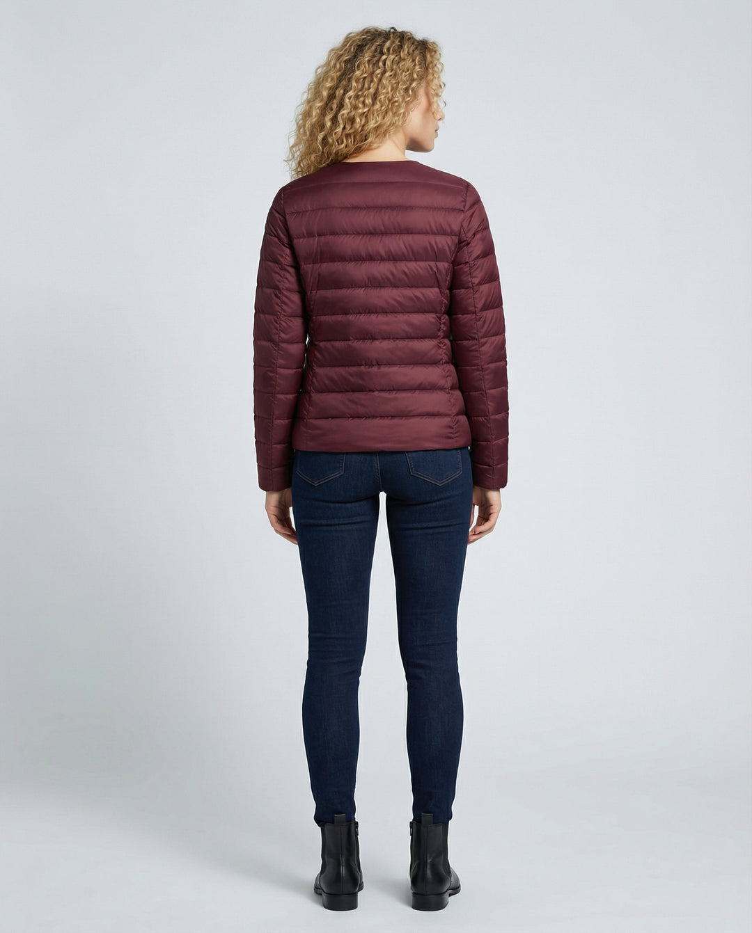 Lea | Veste sans col matelassée horizontalement