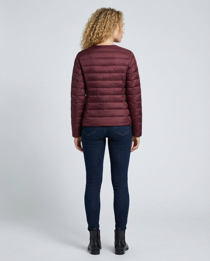 Lea | Veste sans col matelassée horizontalement