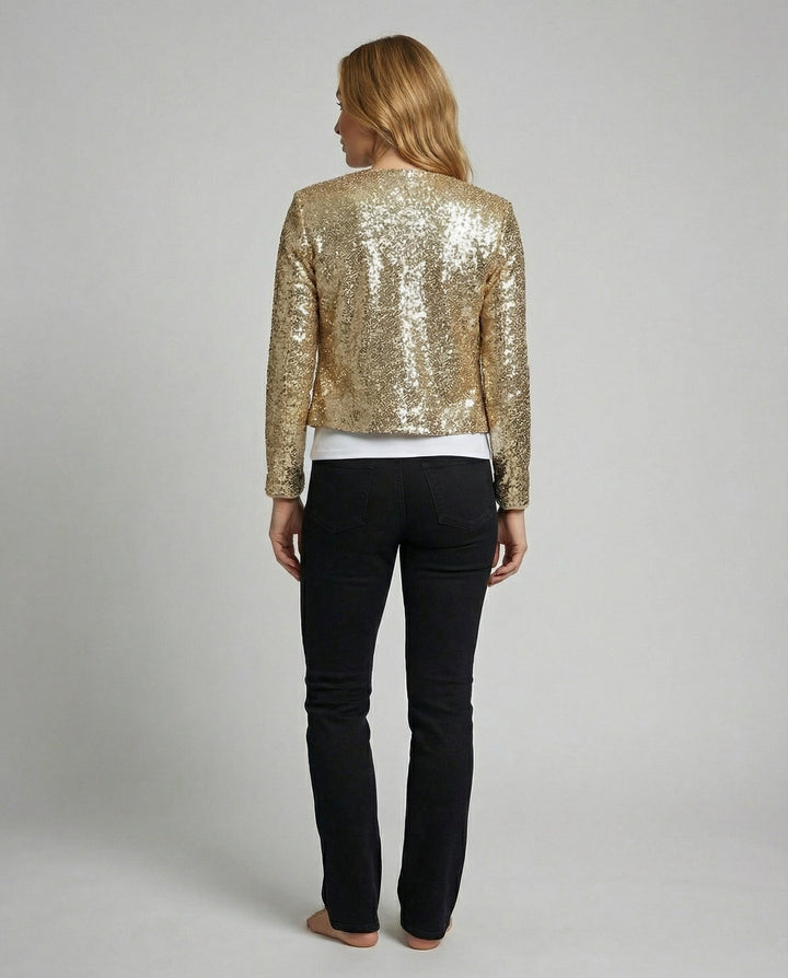 Mara | Veste courte à texture pailletée