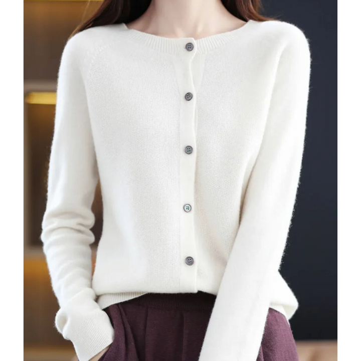 Smilla | Cardigan spazzolato a girocollo