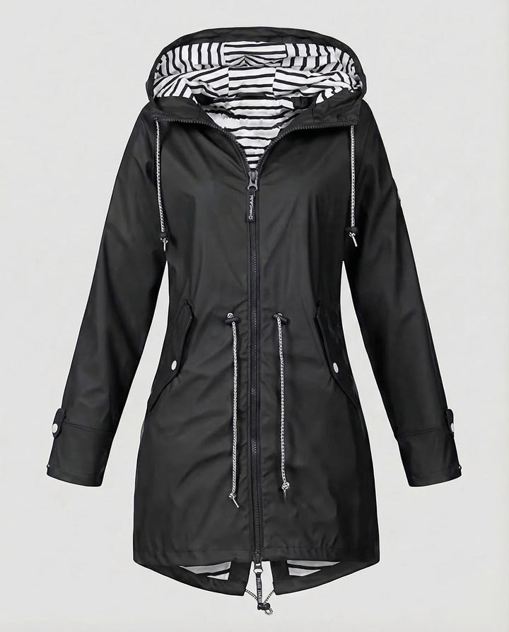 Liora | Parka larga con capucha y cremallera