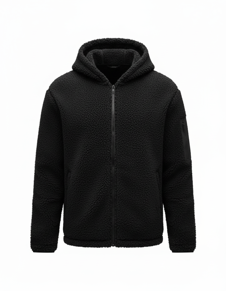 Mara | Fleece-Hoodie mit durchgehendem Reißverschluss