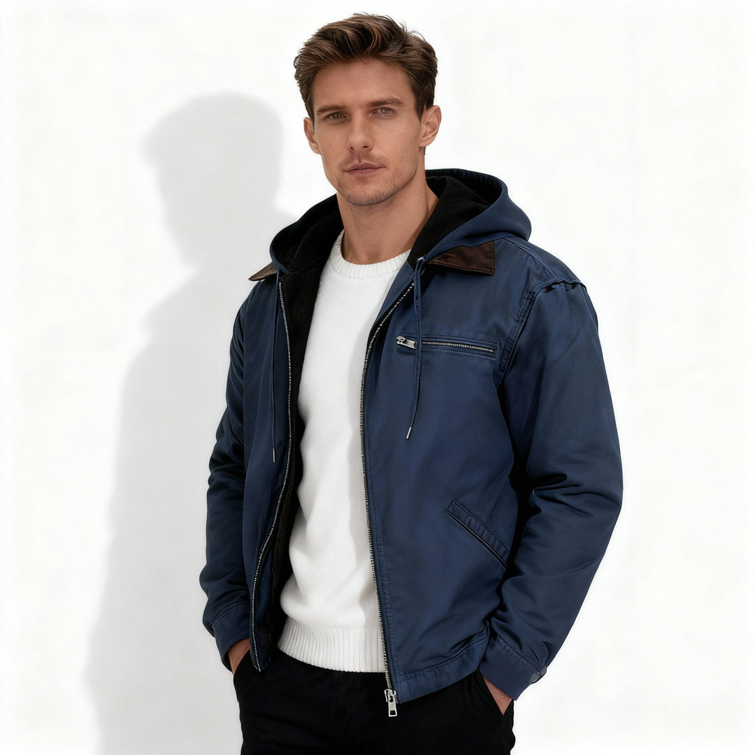 Kjell | Veste à capuche avec zip sur la poitrine