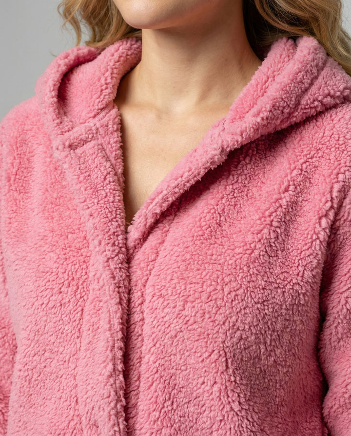 Mara | Veste longue à capuche en polaire