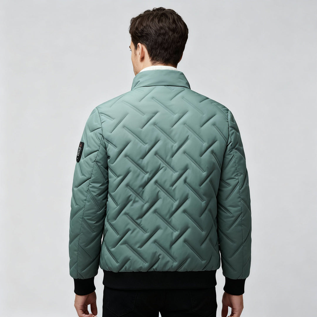 Mara | Veste à col montant matelassée en zigzag