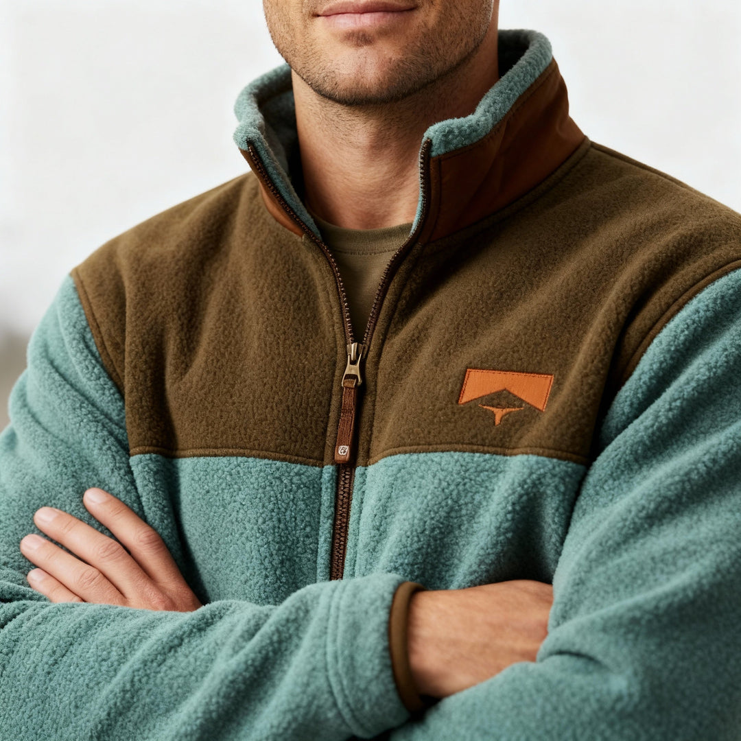 Nele | Veste zippée en polaire bicolore